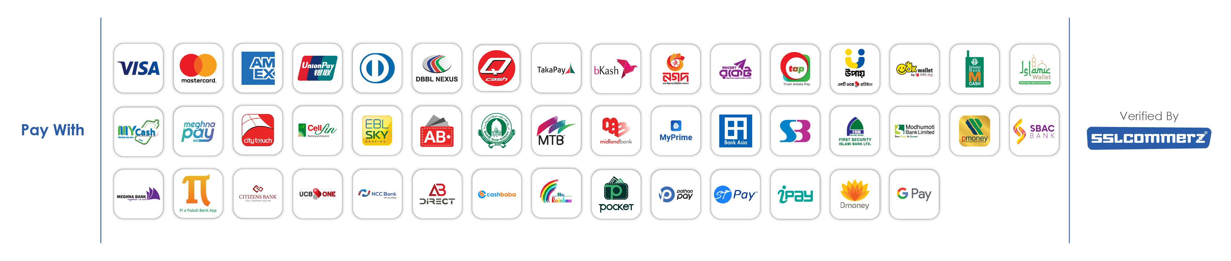 Secure payments by SSLCommerz — Visa, Mastercard, bKash, Nagad, Rocket